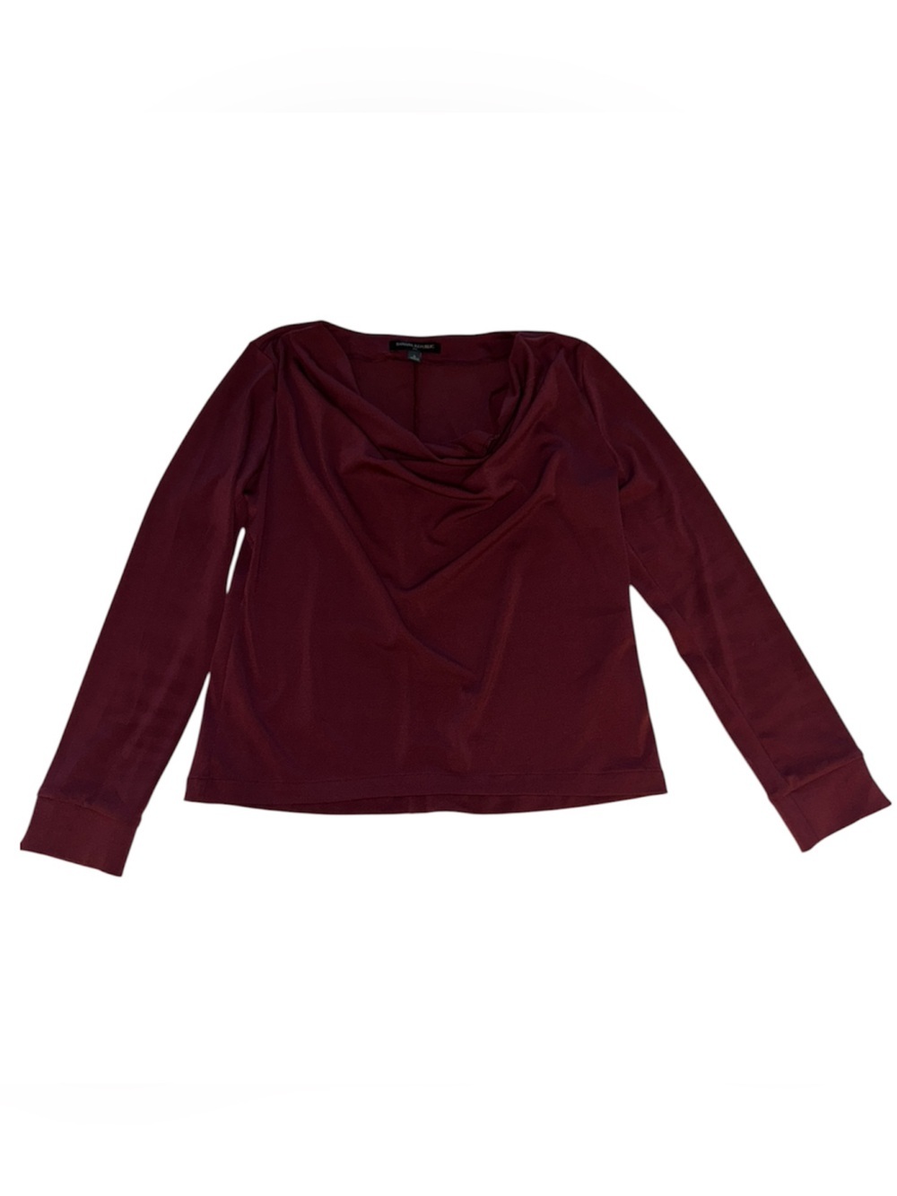 Banana Republic Burgundy Cowl Neck Long Sleeve Top S